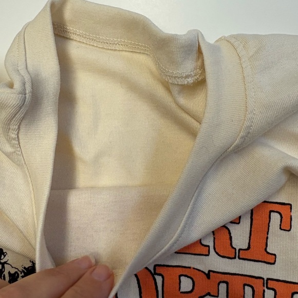 Fort Worth Texas western cowgirl short sleeve beige crop top women's Small - Picture 3 of 6